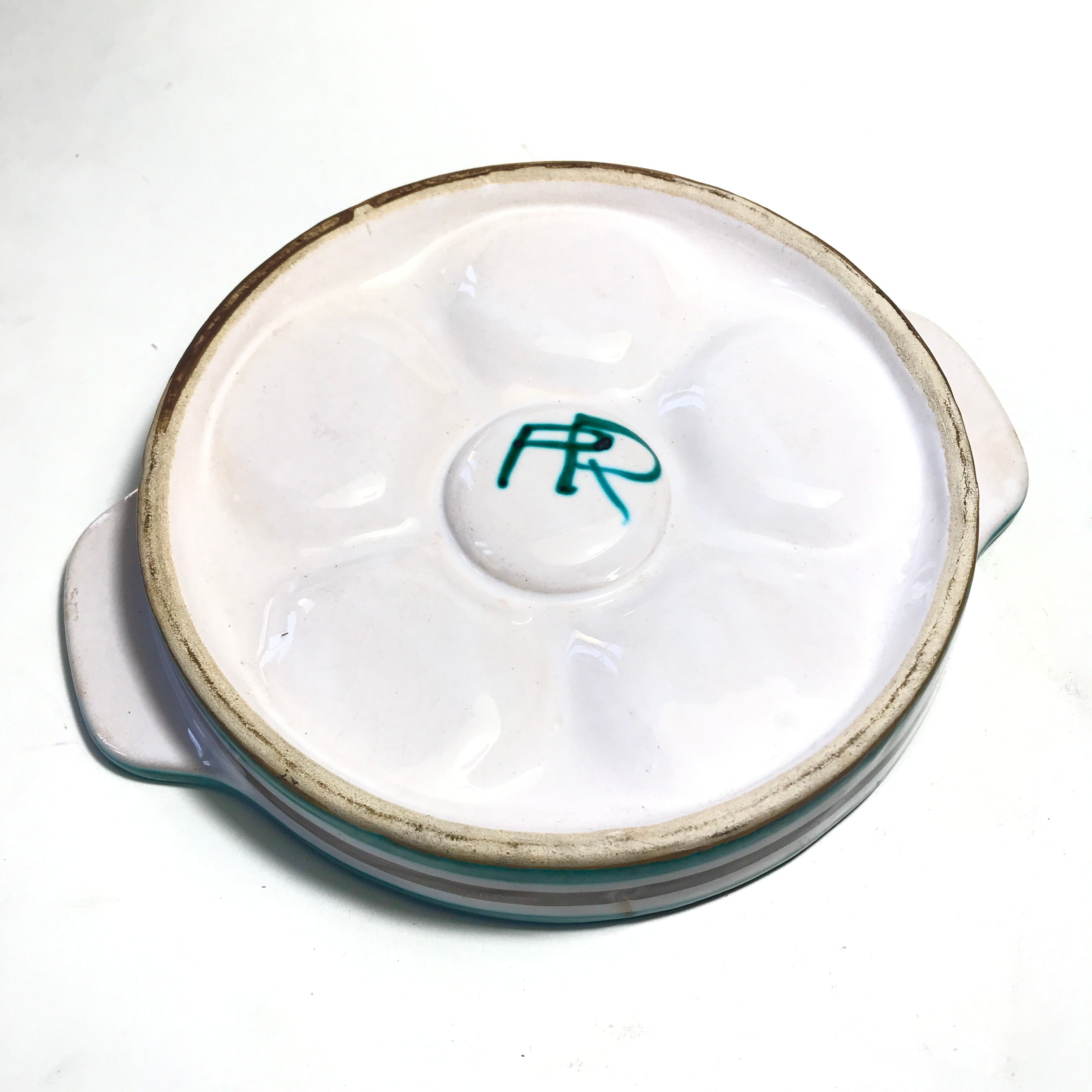 Robert picault snail dish ceramic design 1950 vallauris