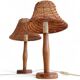 Pair of 1960s Swedish Pine Table Lamps by Ikea — Mid-Century Organic Modern