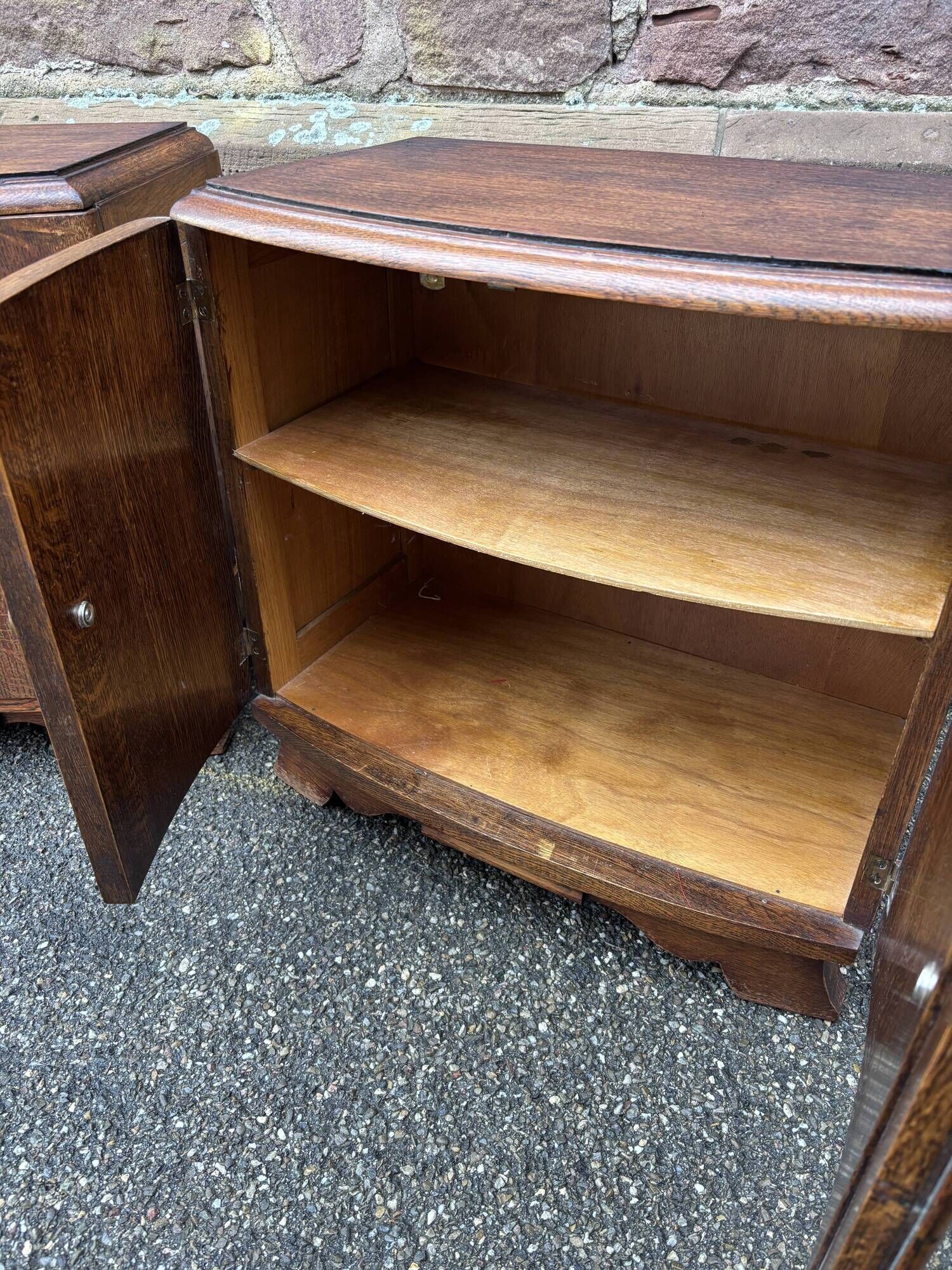 Pair of vintage art deco bedside tables from the 1950s