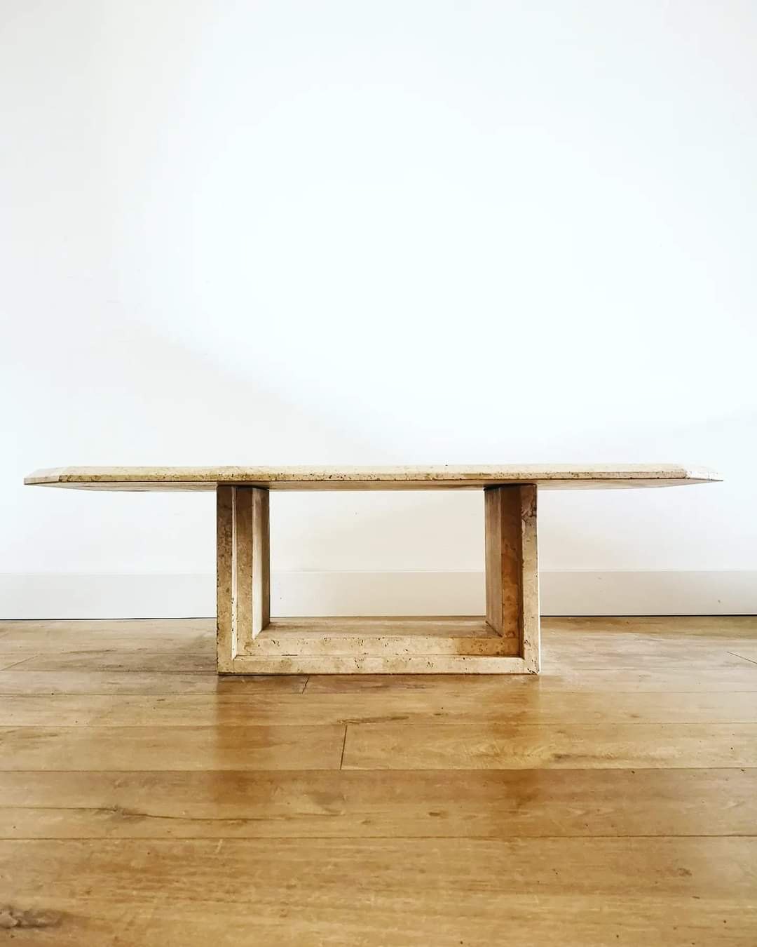 Travertine coffee table