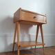 Vintage bedside table compass foot