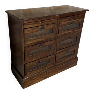 Meuble de métier ancien - tiroirs