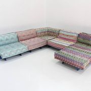 Roche Bobois Mah Jong sofa Missoni design by Hans Hopfer with platform