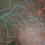 Pedagogical map MDI, 1964, reversible, "The Garonne and its tributaries", "The Loire and its tributaries"
