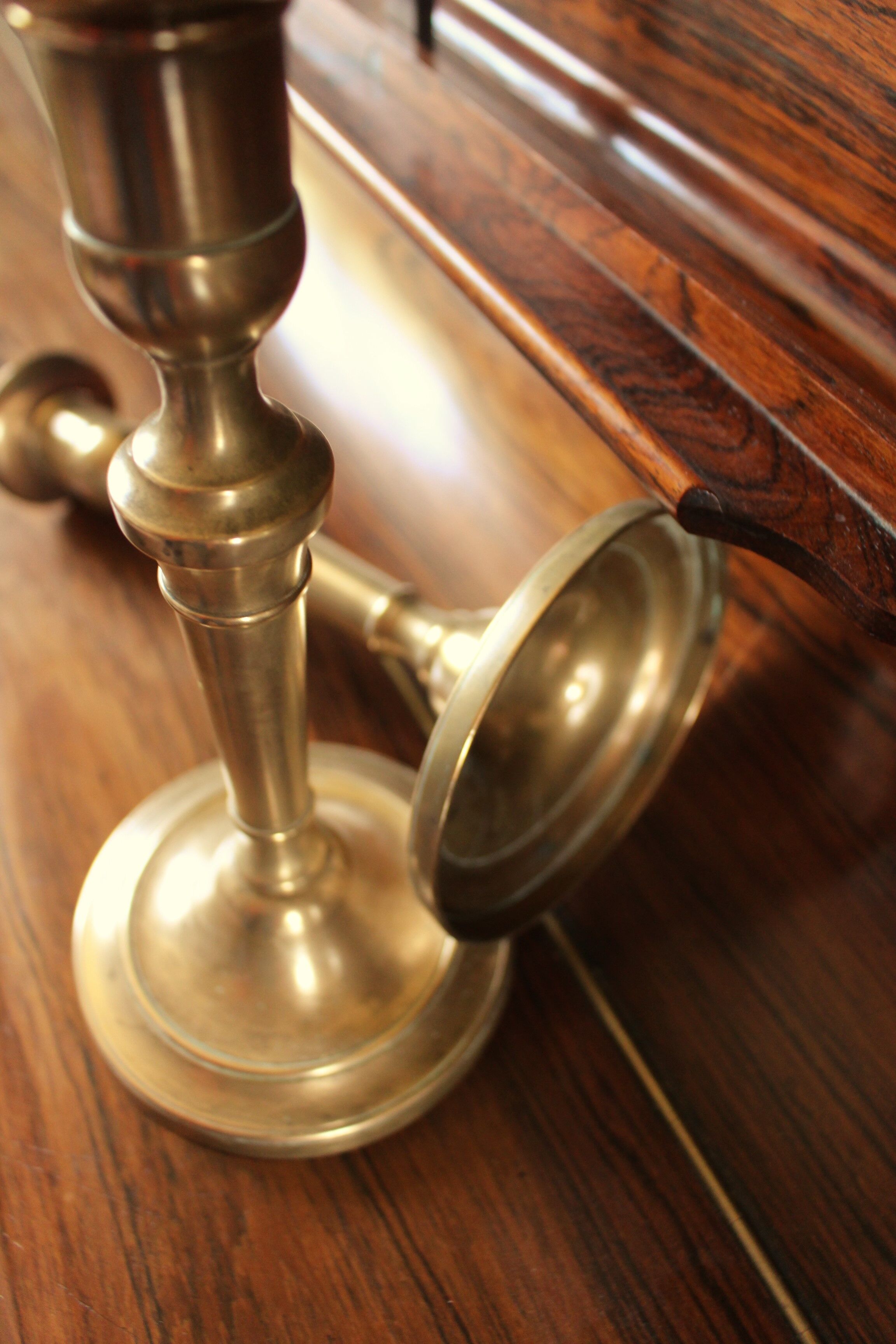 Brass torch candle holders