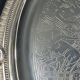Very large silver metal serving tray christofle malmaison model