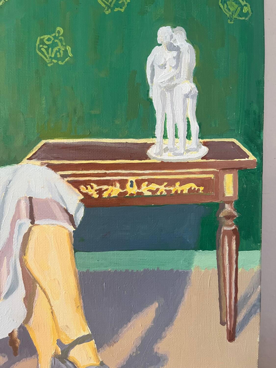 "The Love Novel", oil on canvas signed M. Toyer