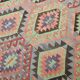 6x9 Green & Salmon Geometric Kilim Rug, 177x266Cm