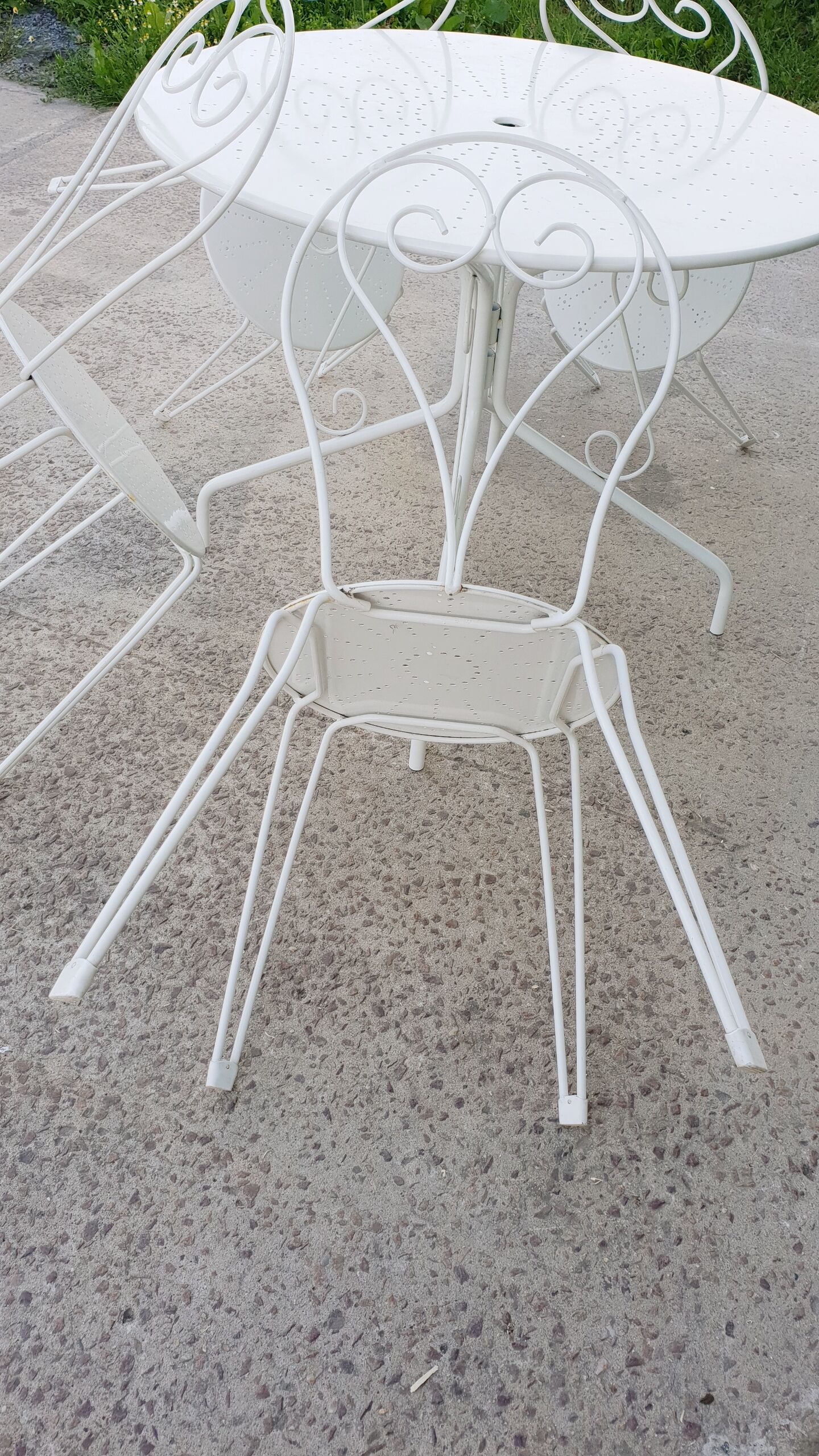 Wrought iron garden furniture