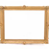 Horizontal mirror in gold frame, France.