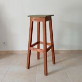 Vintage solid wood high stool
