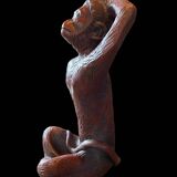 Monkey statuette/terracotta vase