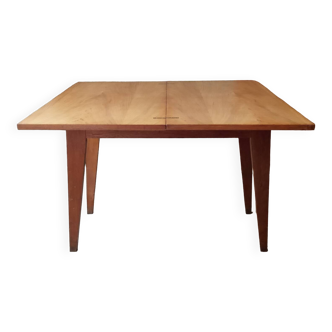 Table modulable années 50, en chêne