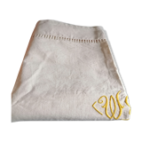 Drap toile écrue metis fleur bleue