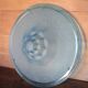 Vintage Art Deco ceiling light, suspension bowl with geometric patterns, blue dish, interior decor.