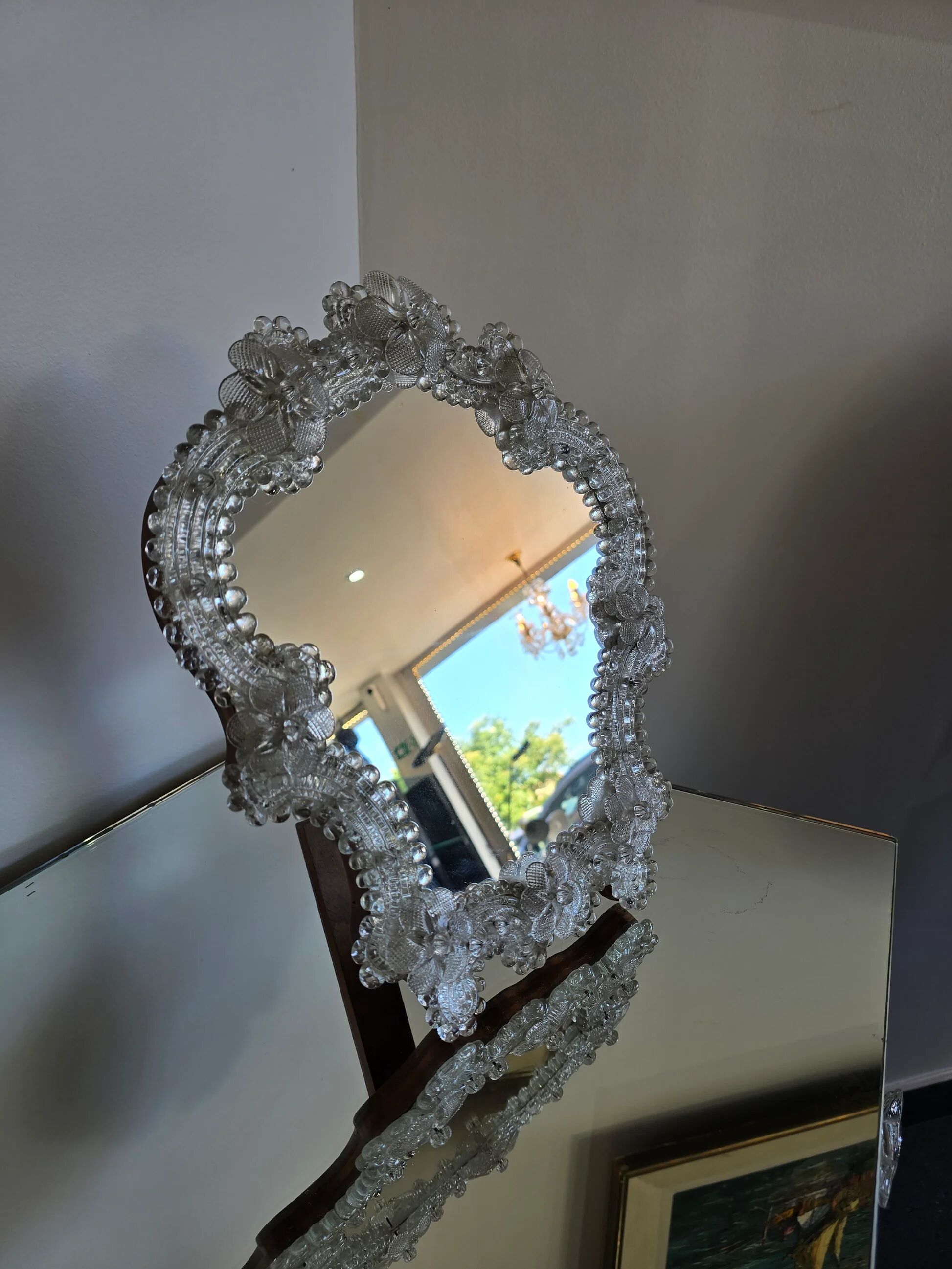 Venetian glass mirror – 35 x 30 cm