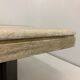Vintage coffee table travertine and fossile marble top , 1970's