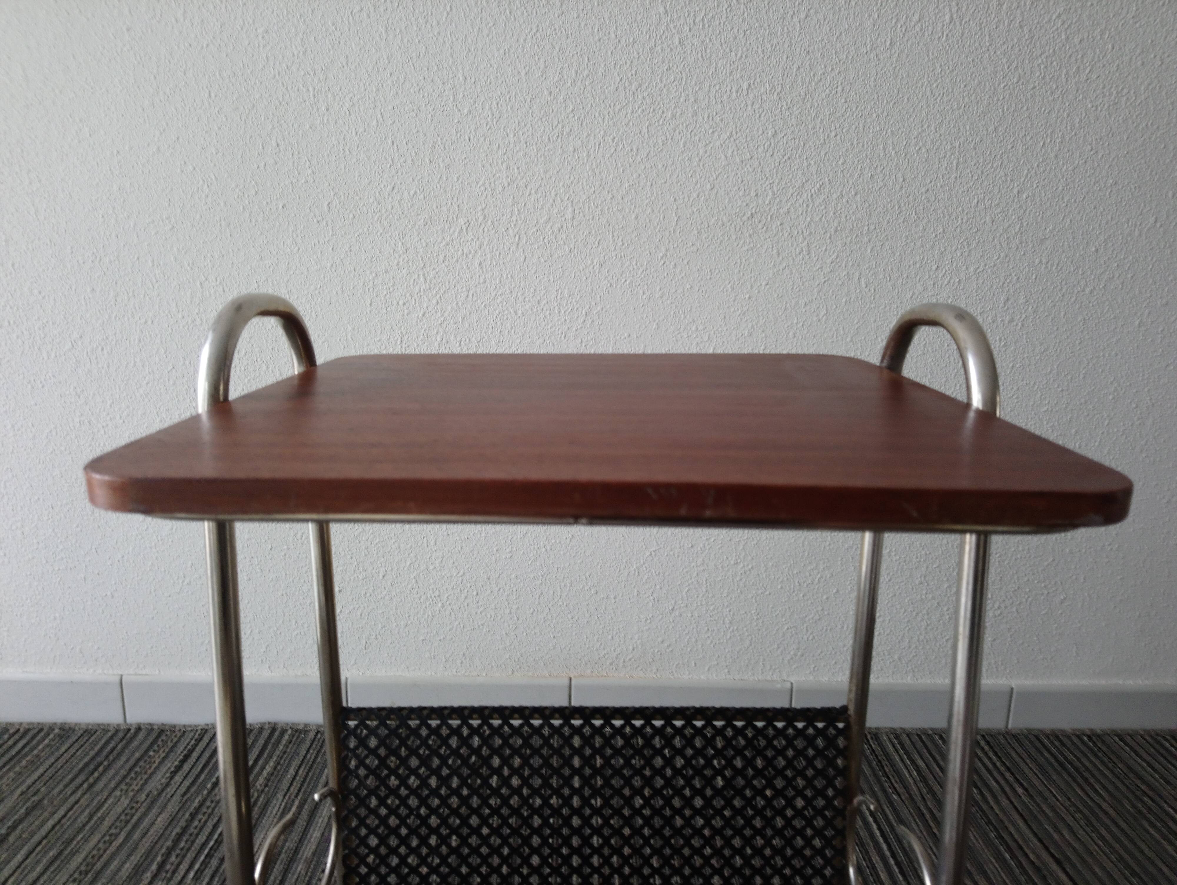 Vintage magazine rack side table