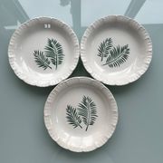 Trio d’assiettes palmes Digoin