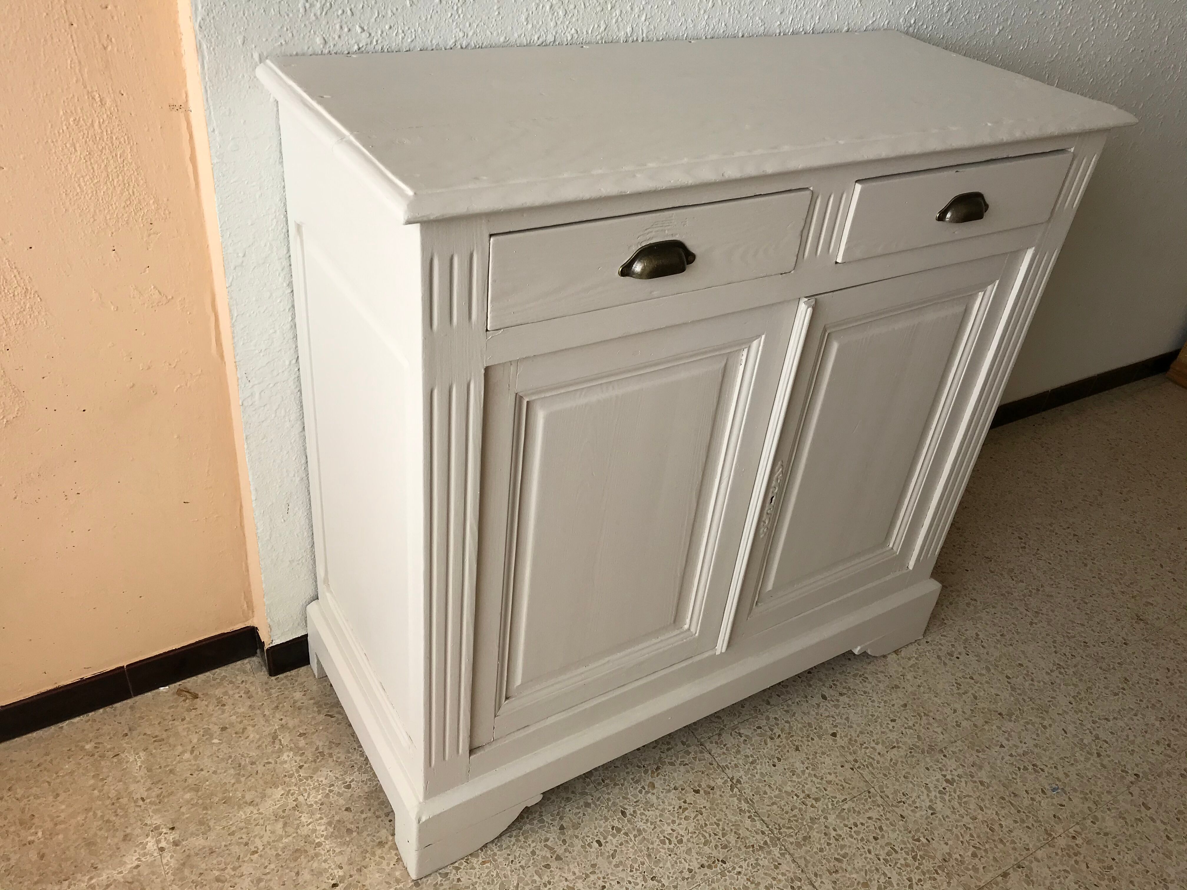 Old off-white skated buffet