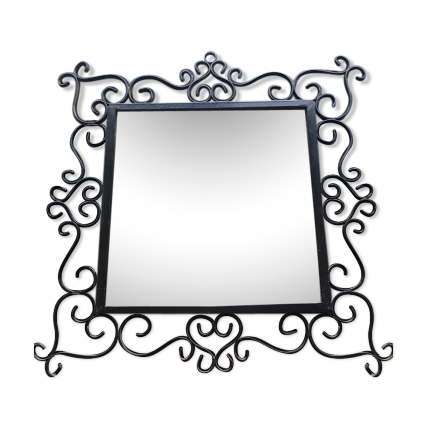 Black square mirror  40x40cm
