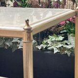 Brass and marble side table