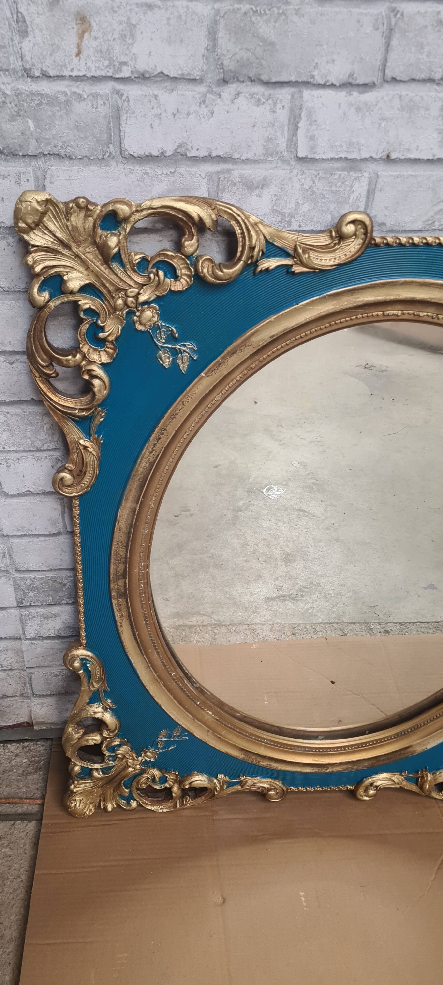 Louis XV style gilded carved wooden mirror h74x64