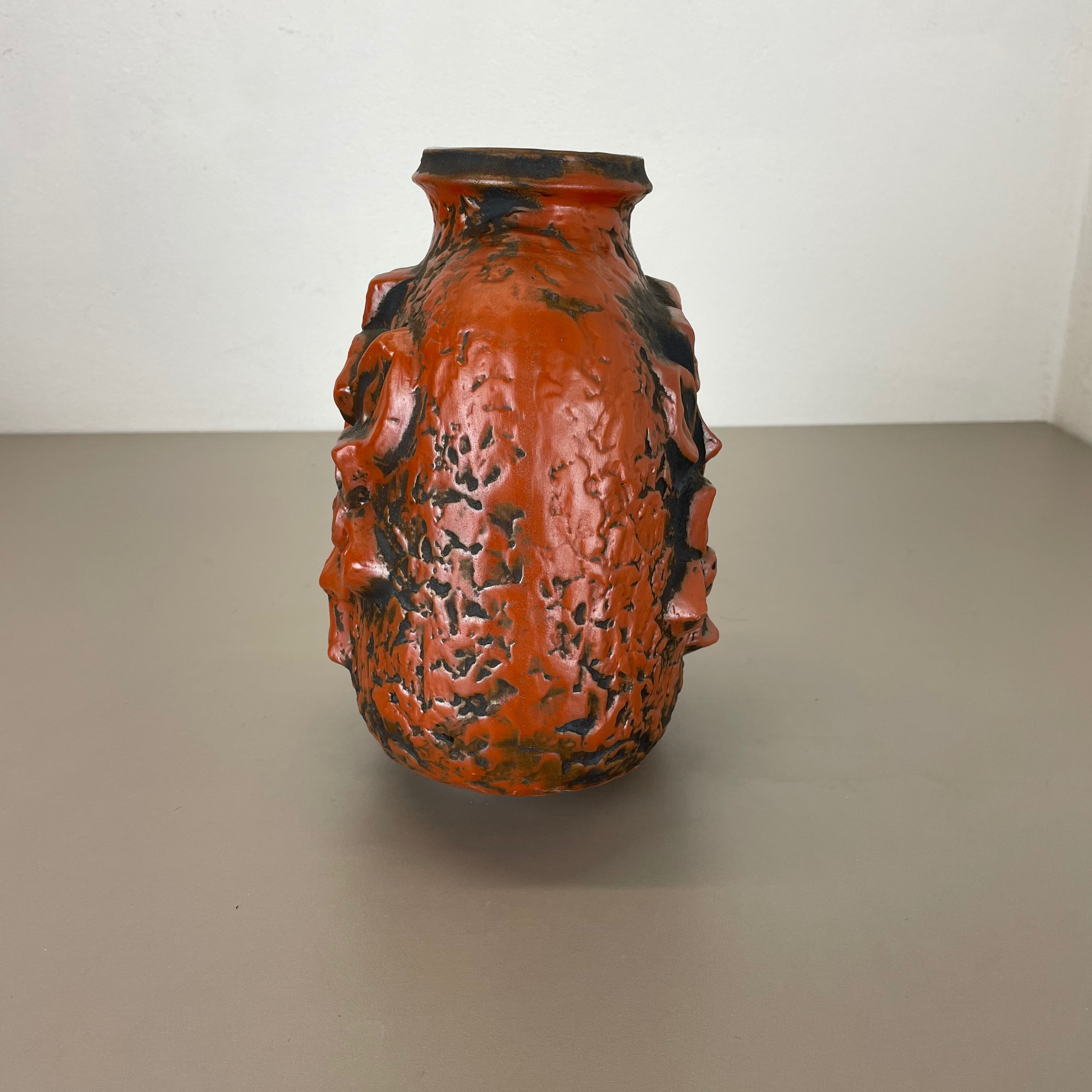 Fat Lava Ceramic Pottery Vase Heinz Siery Carstens Tönnieshof, Germany, 1970s