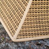 Large Hexagonal Boho Chic Faux Cane Lampshade 1970