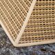 Large Hexagonal Boho Chic Faux Cane Lampshade 1970