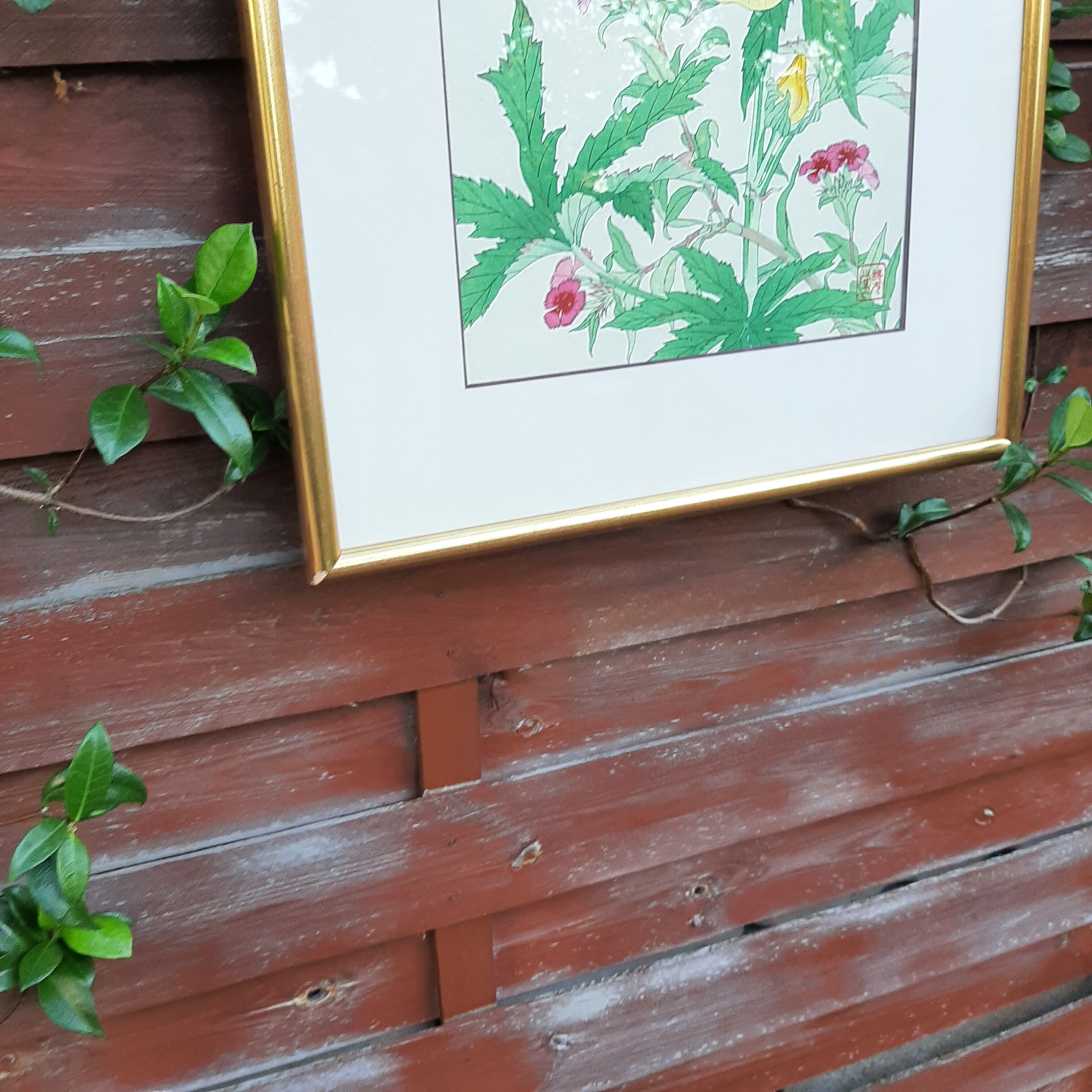 Estampe chinoise fleur jaune