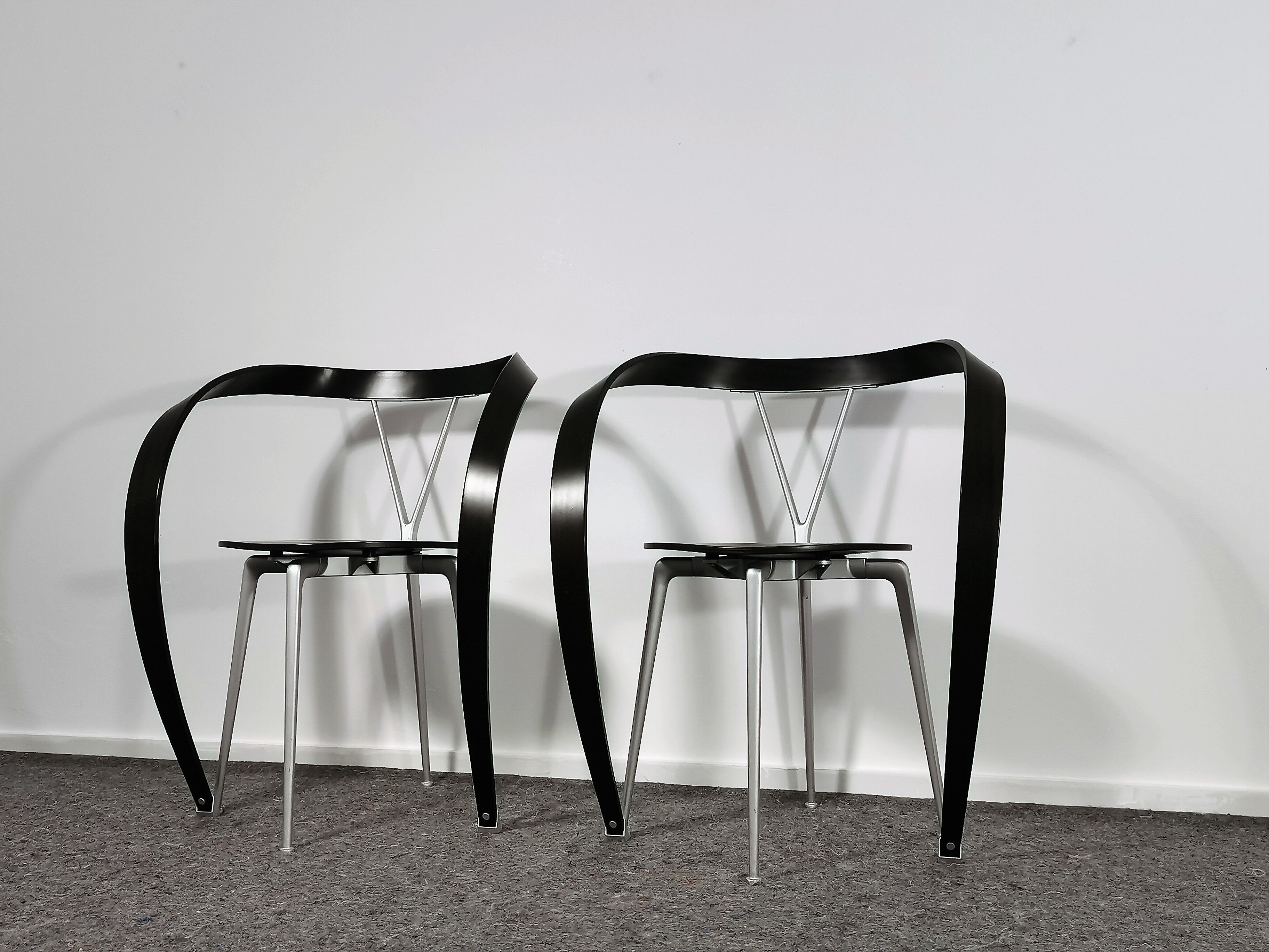 Paire de chaises Andrea Branzi 'Revers' par Cassina Italie 1990