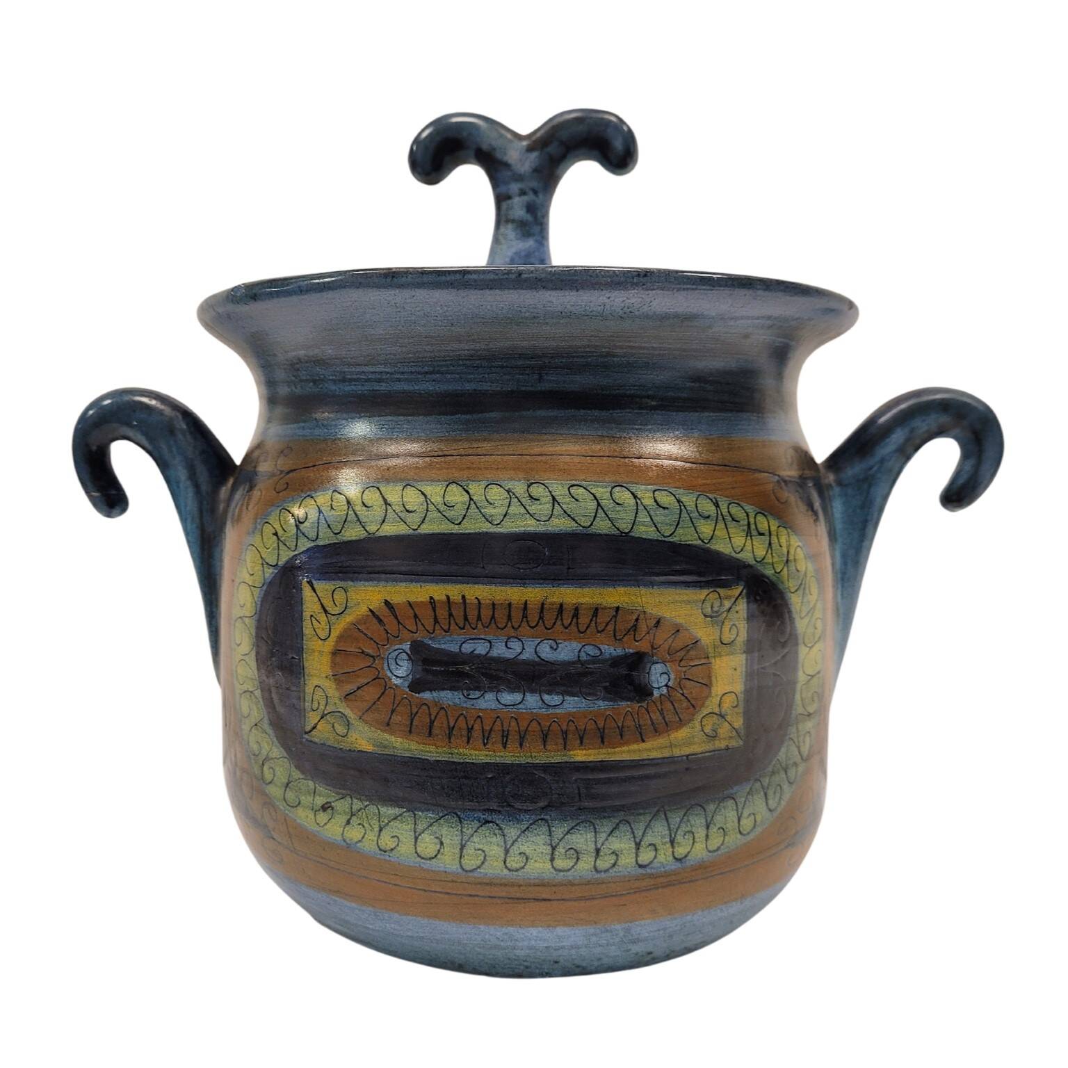 Jarrón / Sopera Firmada “JdL” Jean de Lespinasse, Cerámica de Vallauris, 1961 – France