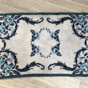 Pure wool blue rug 125x78cm