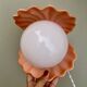 Vintage pink ceramic shell lamp