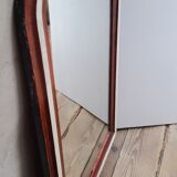 Miroir Louis Philippe H112xL76 laque bordeaux blanc crème