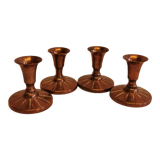 Candlesticks made of copper, Danish design, estimated from the 60s.