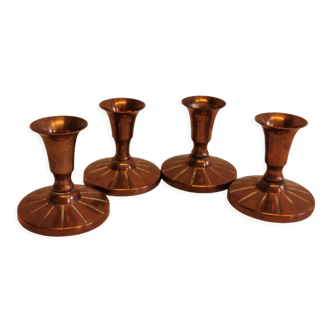 Candlesticks made of copper, Danish design, estimated from the 60s.