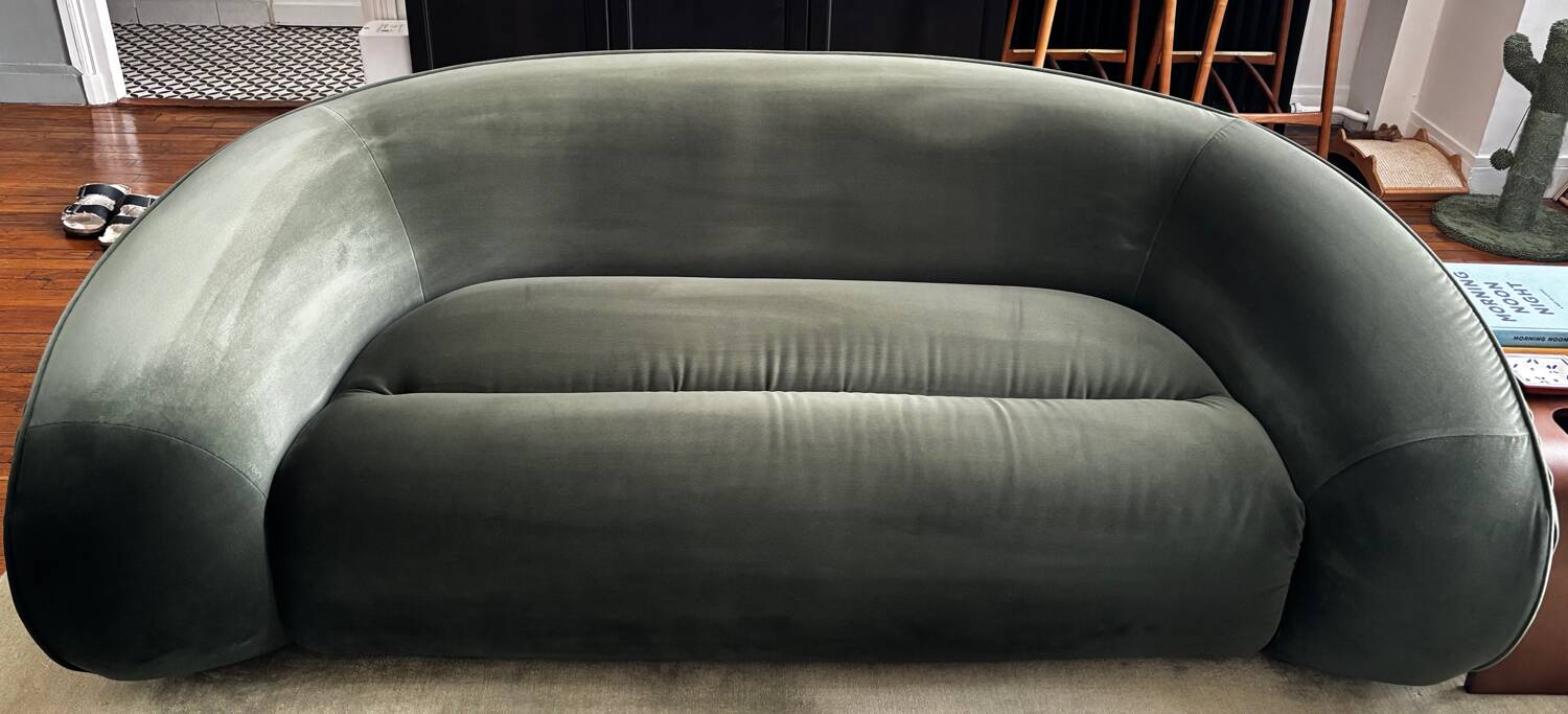 Emet three seater sofa, velvet deep soho home