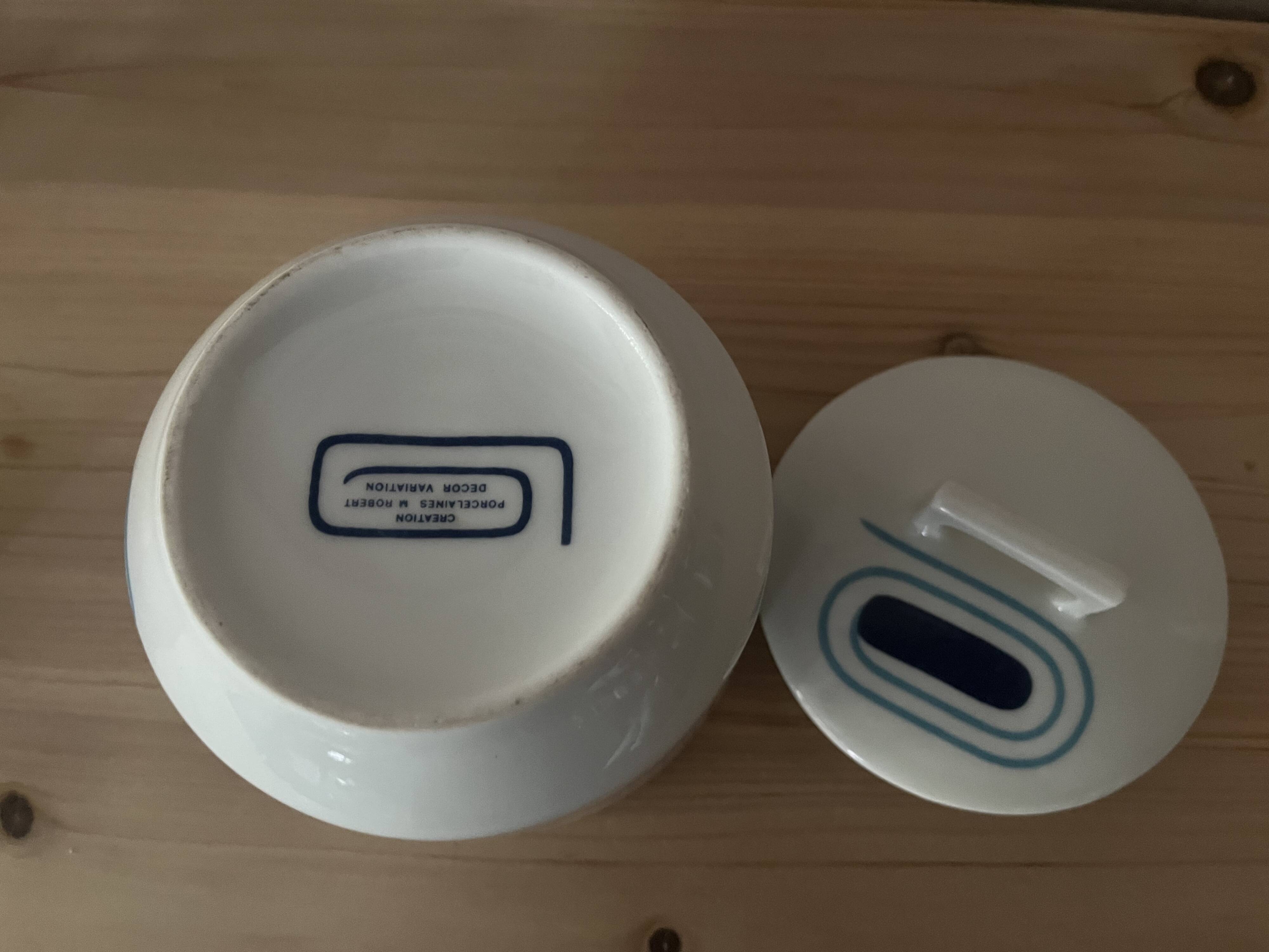 Ensemble 3 pièces porcelaines M Robert