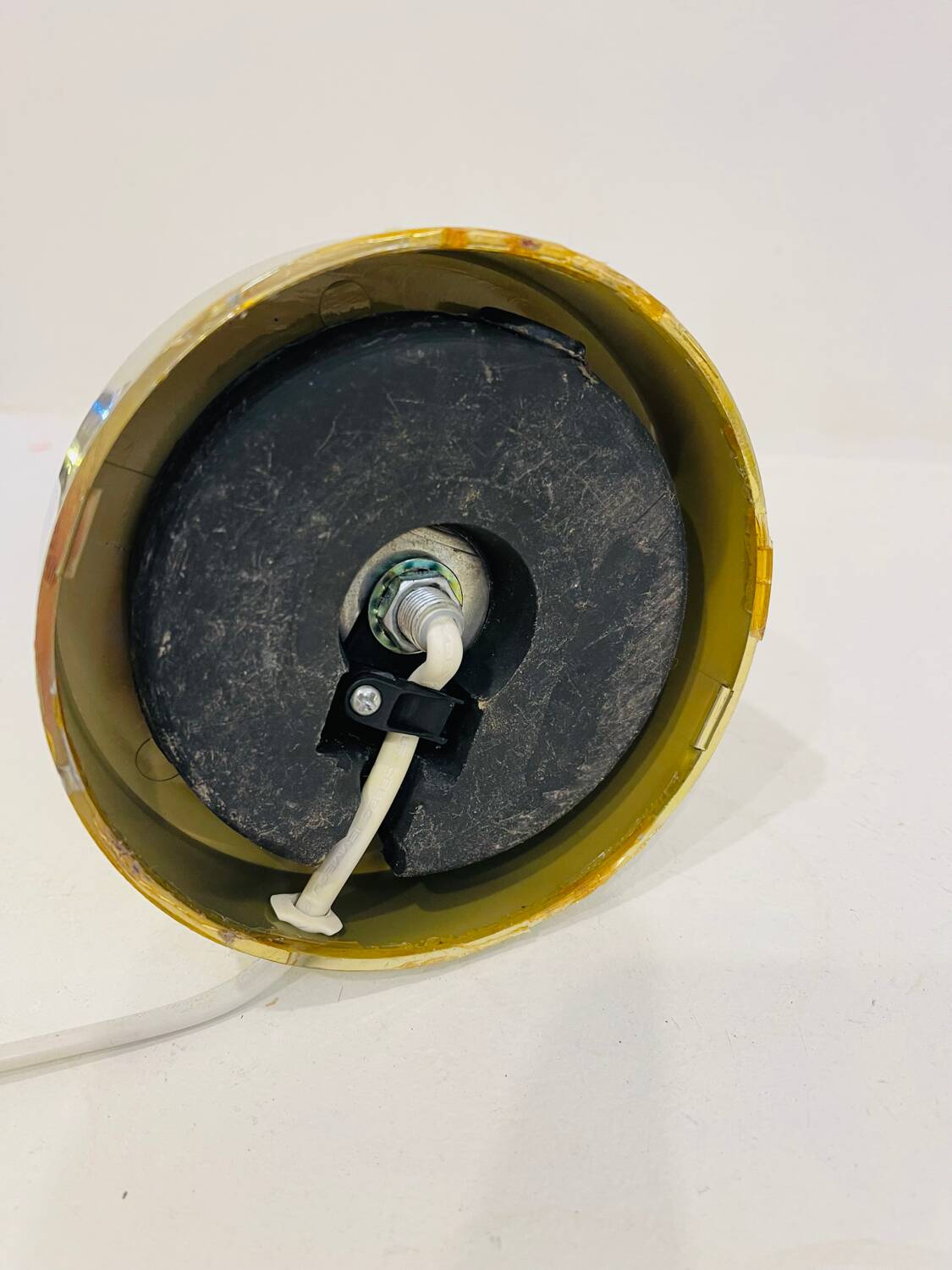 Small vintage cream lamp, 1970s