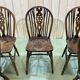 Série de 6 chaises bistrot anglaises en orme années 70
