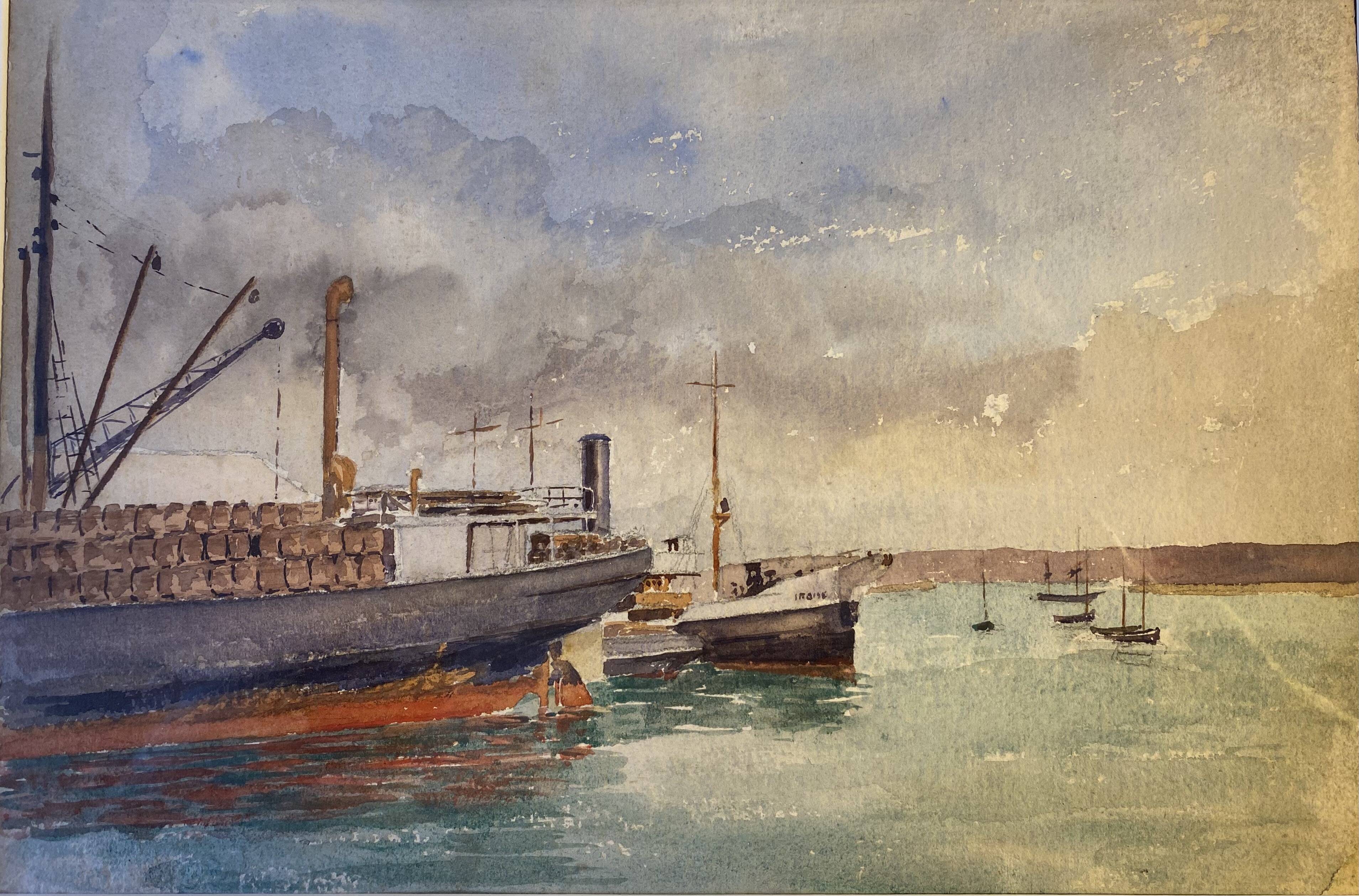 Old painting, Marine circa 1950/1960