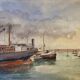 Old painting, Navy around 1950/1960