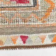 3x12 Vintage Red Orange Turkish Runner Rug, Handmade Wool Carpet, 86x352Cm