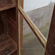 Old wooden glazed cabinet