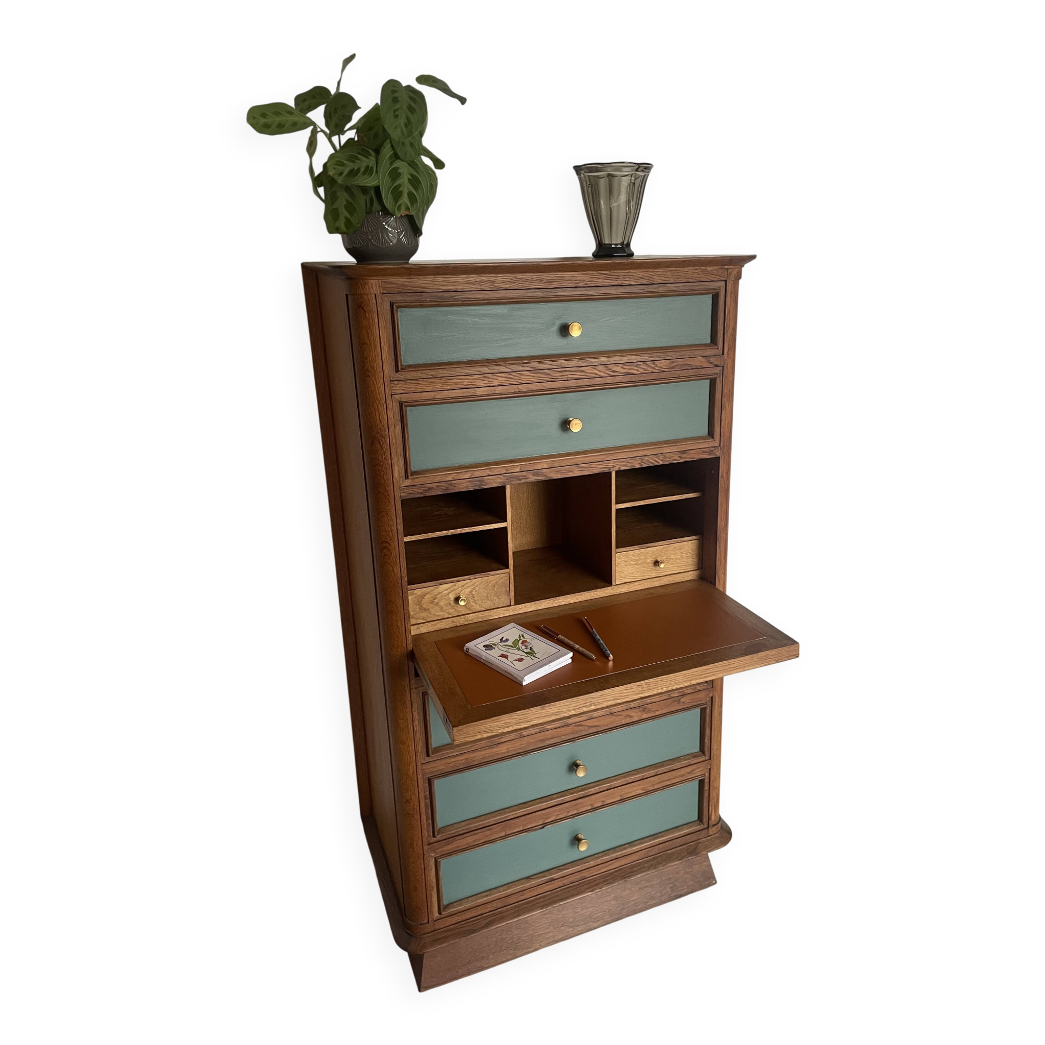 Secrétaire en bois rénové