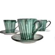 Tasses à café avec soucoupes et sucrier Robert Picault Vallauris 1950/60