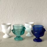 Set of 4 vintage Luminarc egg cups