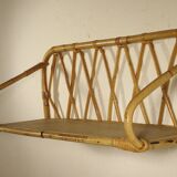 Rattan wall shelf